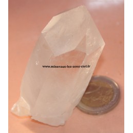 pointe de quartz brut poli