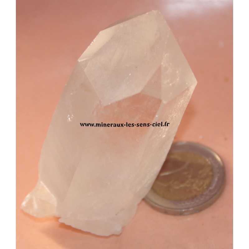 pointe de quartz brut poli