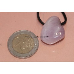 pendentif kunzite pierre roulée