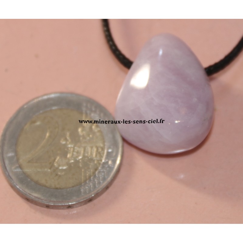 pendentif goutte pierre kunzite