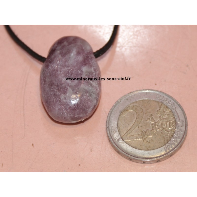 pendentif goutte pierre lépidolite