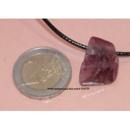 pendentif tourmaline rose poli