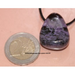 pendentif goutte pierre charoite