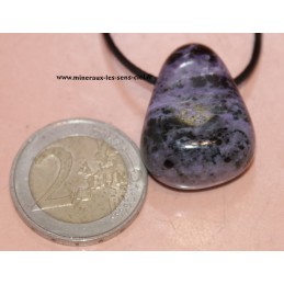 pendentif goutte pierre charoite poli