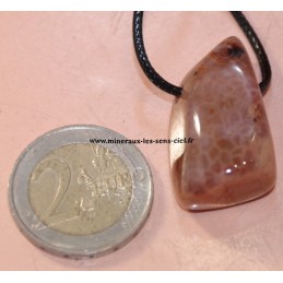 pendentif en pierre agate de feu