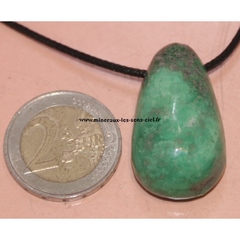 Pendentif Variscite pierre roulée