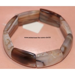 bracelet large agate naturelle