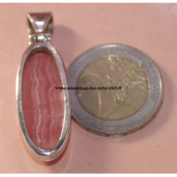 pendentif pierre rhodochrosite sur argent extra