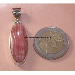 pendentif rhodochrosite extra sur argent