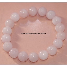 Bracelet Boules 10 mm Quartz Rose