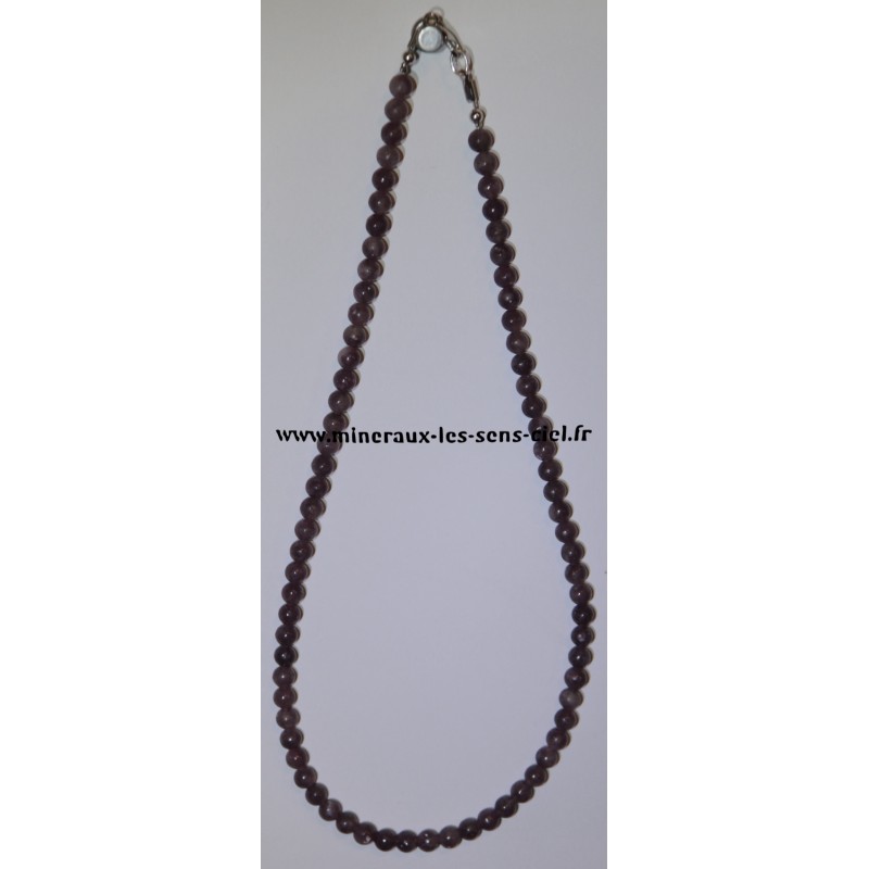 Collier Boules 6mm Lepidolite - 50cm