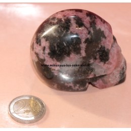 tête de mort en Rhodonite 309grs