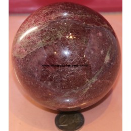 Sphère Rhodonite 1500grs - Diamètre 92mm