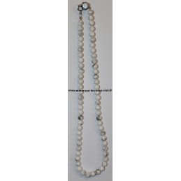 Collier Boules 6mm Magnésite - 45cm