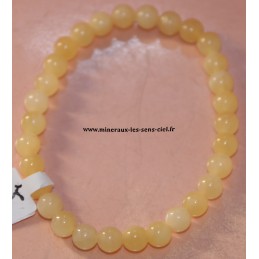 Bracelet Boules 6mm Calcite Orange d'Argentine