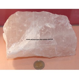 bloc de pierre quartz rose brut qualité extra du Madagascar