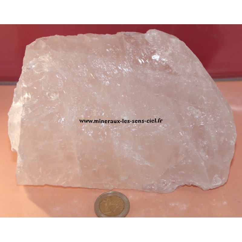 bloc de pierre quartz rose brut qualité extra du Madagascar