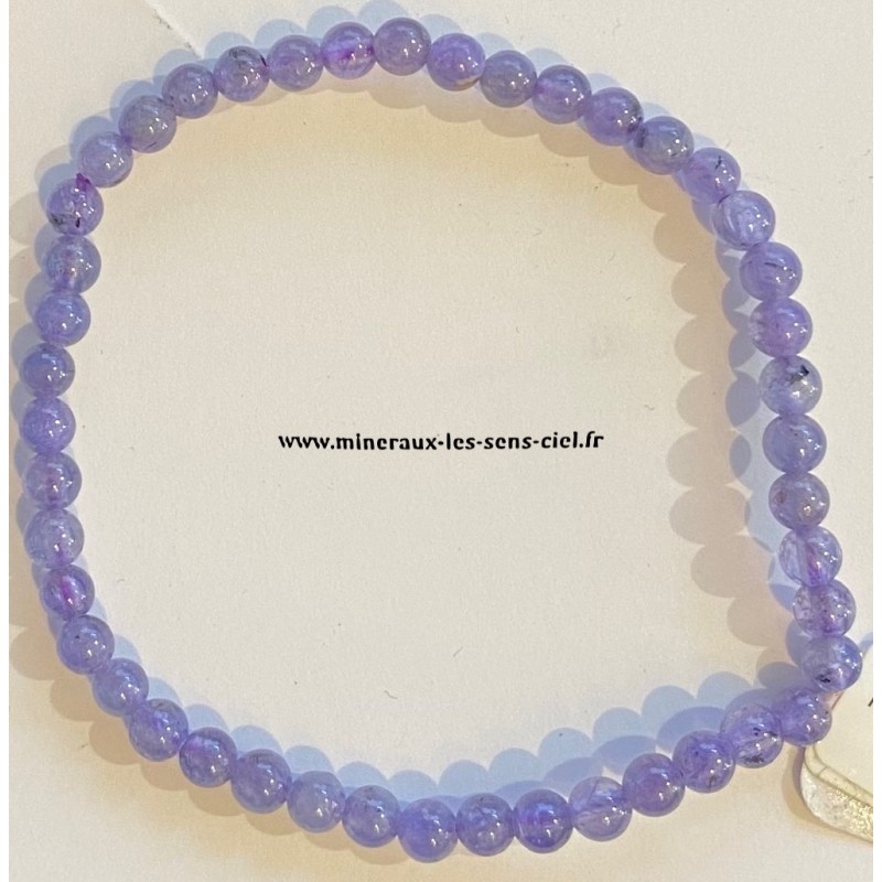 Bracelet Boules 4mm Tanzanite