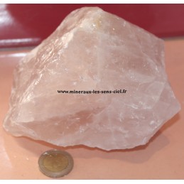 bloc de pierre quartz rose brut du madagascar