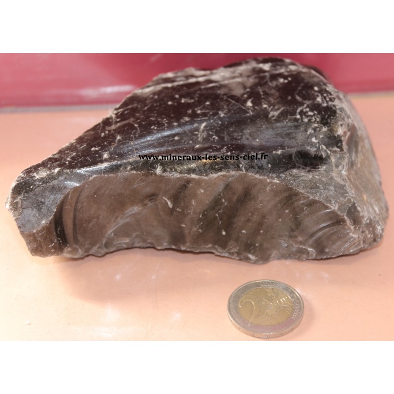 plaque obsidienne argenter brut