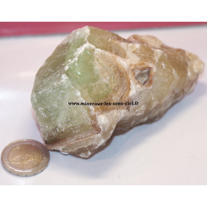 calcite verte pierre brute