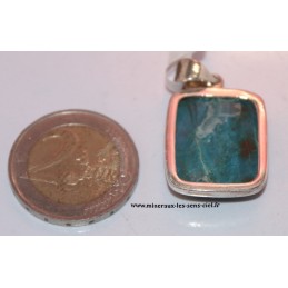 pendentif en pierre chrysocolle monté sur argent