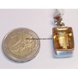 pendentif citrine monter sur argent