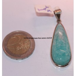 pendentif pierre amazonite sur argent