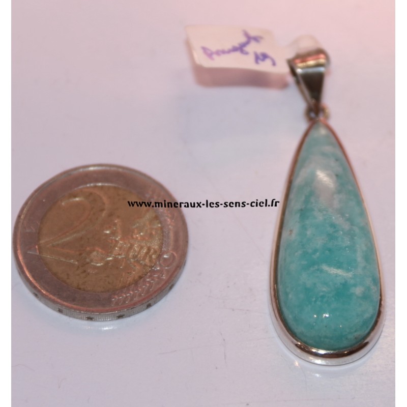 pendentif pierre amazonite sur argent