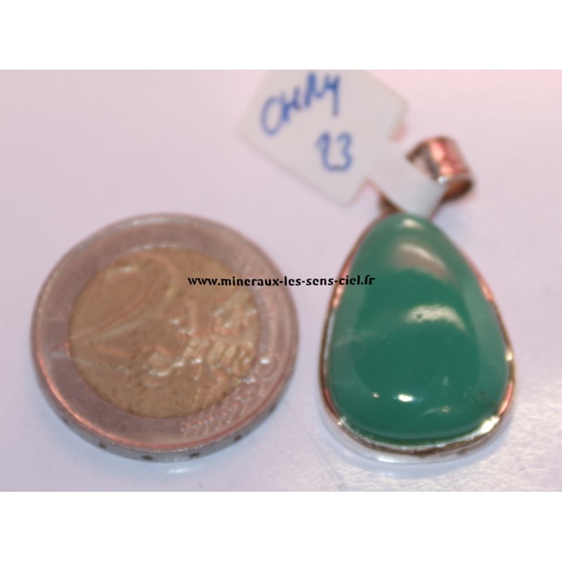 pendentif chrysoprase argent