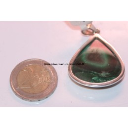 pendentif malachite sur argent