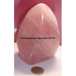 bloc de quartz rose pierre poli du madagascar