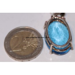 pendentif swiss blue topaze bleue sur argent