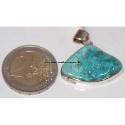 pendentif argent pierre turquoise extra d'Arizona