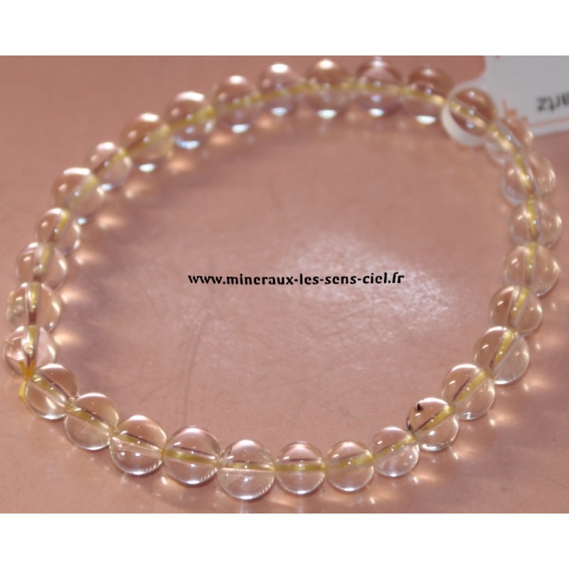 Bracelet Boules 6mm Citrine