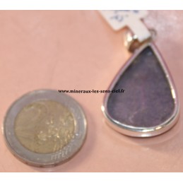 pendentif en argent pierre purpurite