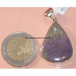 pendentif pierre purpurite en argent